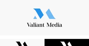 M+V Letter_ Valiant Media Logo Template - TemplateMonster