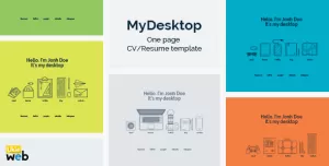 MyDesktop – One Page Personal CV/Resume Template