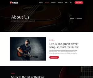Nada - Guitar Lessons & Courses Elementor Template Kit