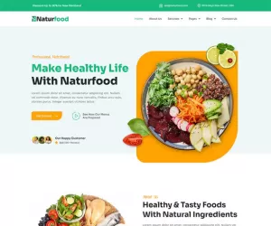Naturfood - Healthy Food & Nutrition Specialist Elementor Template Kit