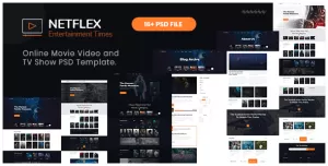 Netflex - Online Movie,Vedio and TV Show PSD Template