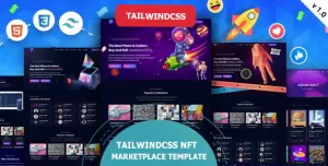 Netfomix - Tailwindcss NFT Marketplace Template