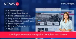 News 24 - Magazine PSD Template