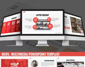 News - Multimedia PowerPoint template - TemplateMonster