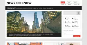 News Portal Responsive WordPress Theme - TemplateMonster