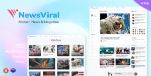 Newsviral - Modern News & Magazine HTML Template