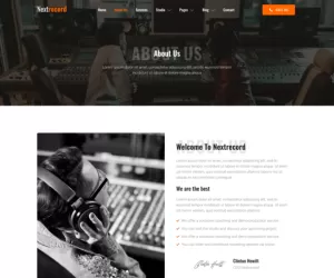 Nextrecord – Recording & Sound Studio Elementor Template Kit