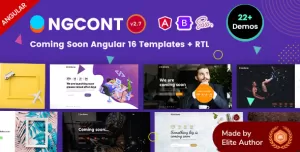 Ngcont - Angular 17+ Coming Soon Under Construction Template