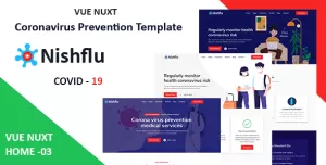 Nishflu - Vue Nuxt Coronavirus Medical Prevention Template
