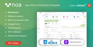 NOA - Ajax Bootstrap Admin Template