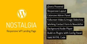 Nostalgia - WordPress Landing Page