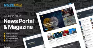 NUZEMagz - News Portal & Magazine Elementor Pro Template Kit