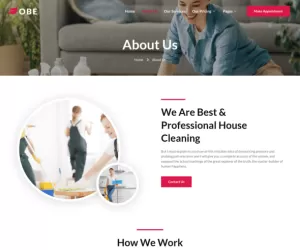 Obe - House Cleaning Business Elementor Template Kits