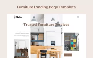 Obilje - Furniture Landing Page Template - TemplateMonster