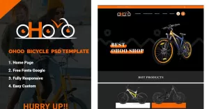 OHOO - Bicycle E-commerce PSD Template - TemplateMonster