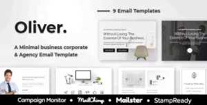 Oliver - Minimal Multipurpose Responsive Agency Email Template - StampReady + Mailster + Mailchimp
