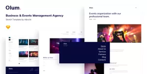 Olum - Business & Events Management Agency Sketch Template