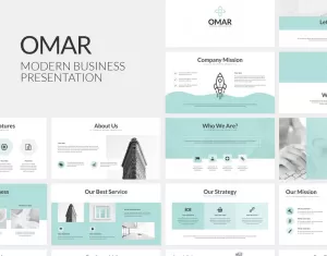 Omar Modern Business PowerPoint template - TemplateMonster