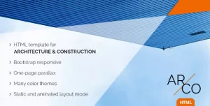 OnePage Architect Construction HTML Template  Arco