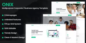 ONIX – Multipurpose Corporate/Business Agency HTML5 Template