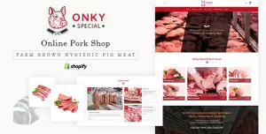Onky  Butcher, Food and Meat Shop Shopify Theme