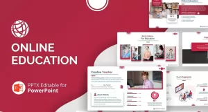 Online Education  Presentation PowerPoint template
