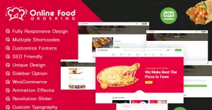 Online Food Ordering WordPress Theme With AI Content Generator