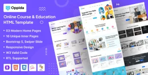 Oppida - Online Course & Education HTML Template