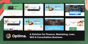 Optima - Multiple solutions for Finance, Marketing, Loan, SEO & Consultation Business, PSD Template