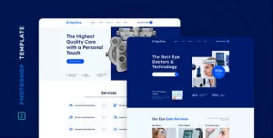 OptiOne – Eye Care Center Template for Photoshop