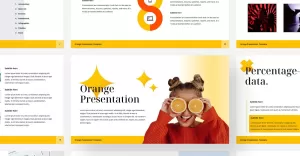 Orange PowerPoint Presentation Template - TemplateMonster