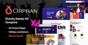 Orphan  Charity Adobe XD Template