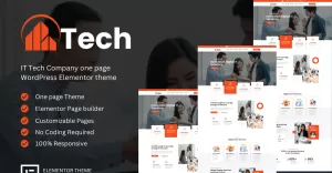 Otech - A Creative IT Tech Company WordPress Elementor Theme