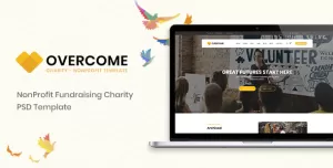 Overcome – Charity Multipurpose Non-profit PSD Template