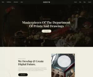 Ozeum - Modern Art Gallery & Museum Elementor Template Kit