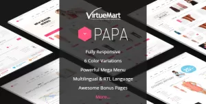 Papa - Responsive Multipurpose VirtueMart Template