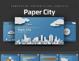 Paper City Paper City PowerPoint template - TemplateMonster