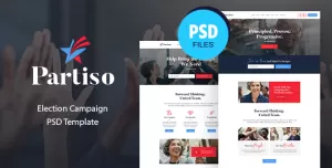 Partiso  Political Party PSD Template