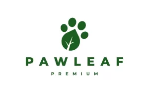 Paw leaf foot print logo vector creative design