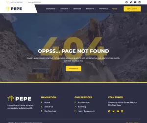 Pepe - Building & Construction Business Services Elementor Template Kit