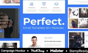 Perfect - Agency Responsive Email Template 30+ Modules - StampReady + Mailster & Mailchimp Editor