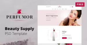 Perfumor - Beauty Supply Store Website Free PSD Template
