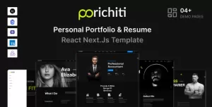 Personal Portfolio & Resume React Next.js Template - Porichiti