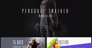 Personal Trainer Moto CMS 3 Template - TemplateMonster