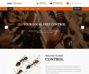 Pest Control WordPress theme for bugs bacteria cleaning removal services