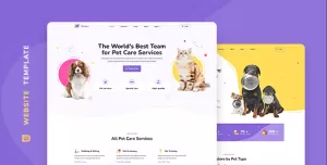 Petopia – Pet Care Service Website Template