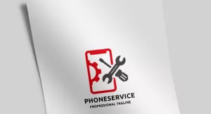 Phone Service Logo Template
