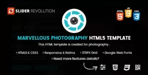 Photography HTML  Marvellous Photography Bootstrap 4