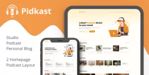 Pidkast - HTML Podcast Template for Audio Podcasting Blog