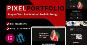 Pixelportfolio - Unique and minimalist wordpress Portfolio Theme